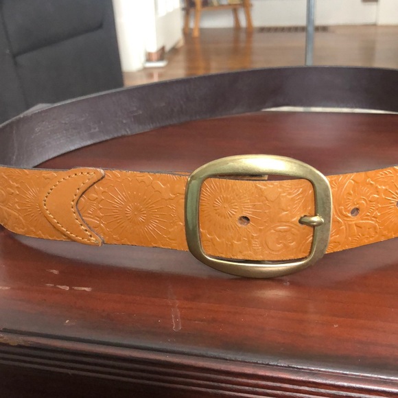NWT EDDIE BAUER GENUINE LEATHER BELT MADE IN USA - Picture 1 of 5